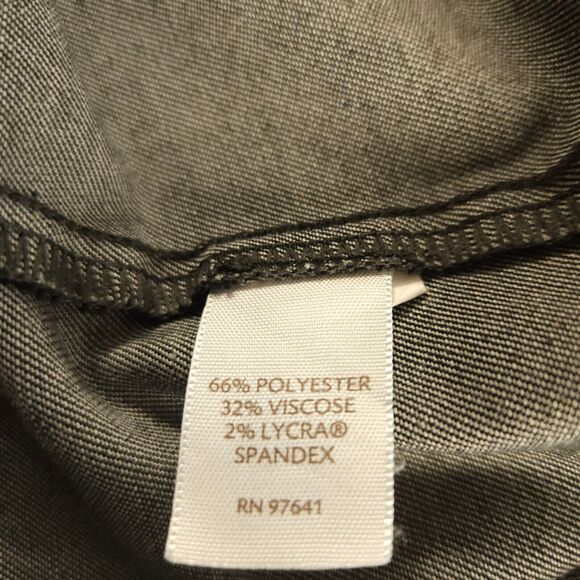 J. Jill WOmens 14 Petite 36x29.5 Gray Stretch Office High Rise Work Dress Pants - Picture 4 of 7